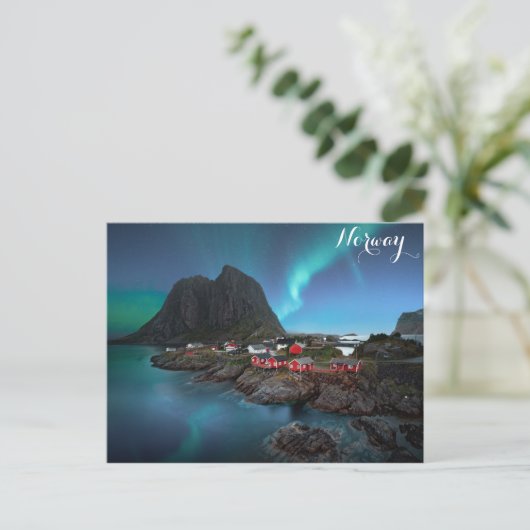 Noorse Aurora Borealis noordelijke hooglichten Briefkaart (Staand voorkant)