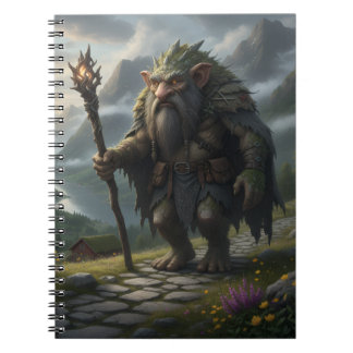 Noorse bergtrol-folklore-kunst notitieboek