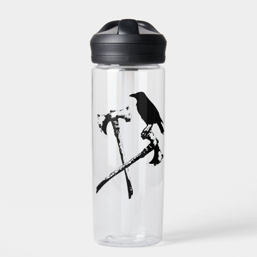 Noorse bijlen en kraai waterfles (Voorkant)