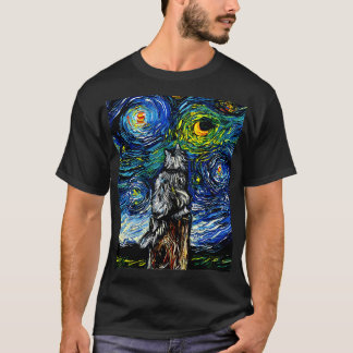 Noorse bos kat nacht t-shirt