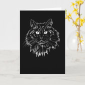 Noorse boskat cadeau kat kaart (Gele Bloem)