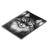 Noorse Boskat in zwart-wit Notitieboek (Linkerzijde)