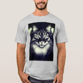 Noorse Boskat in zwart-wit T-shirt (Voorkant)