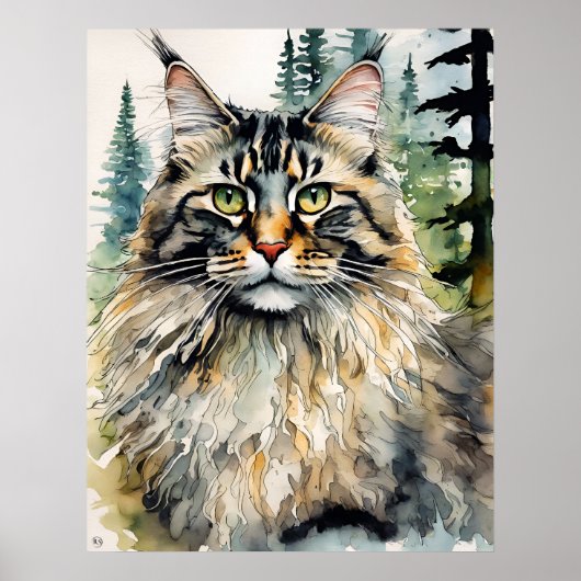Noorse Boskat - Kat Art Print (Voorkant)