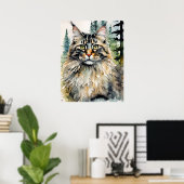 Noorse Boskat - Kat Art Print (Thuiskantoor)