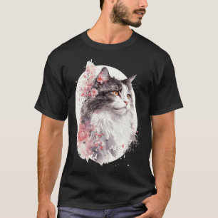 Noorse Boskat Kersenbloesem Japanse Sakur T-shirt