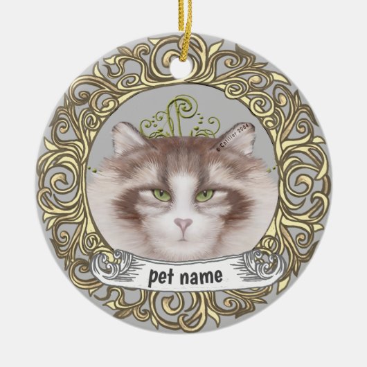 Noorse Boskat Lieve Herinnering ornament (Voorkant)