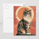 Noorse boskat moderne kunst briefkaart (Voorkant / Achterkant)