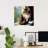 Noorse boskat poster (Thuiskantoor)