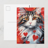 Noorse boskat Valentijnsdag Briefkaart (Voorkant / Achterkant)