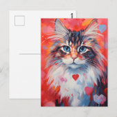 Noorse boskat Valentijnsdag Briefkaart (Voorkant / Achterkant)