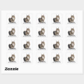 Noorse boskat vierkante sticker (Vel)
