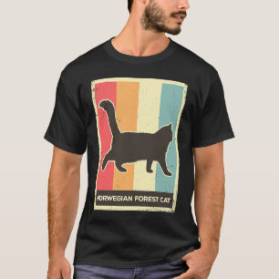 Noorse Boskat  Vintage Retro Poster Dier T-shirt
