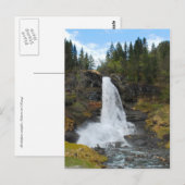 Noorse Briefkaart voor watervallen (Voorkant / Achterkant)
