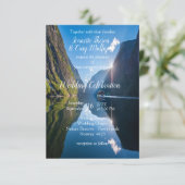 Noorse bruiloft RSVP kaartje (Staand voorkant)