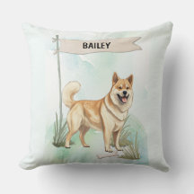 Noorse Buhund Aquarel Gepersonaliseerde Hond