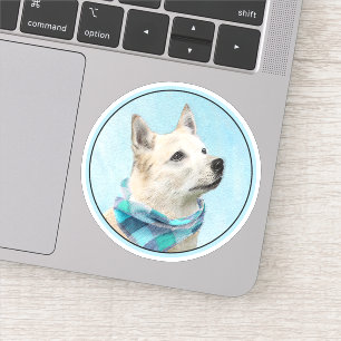 Noorse Buhund Schilderij - Mooie Originele Honden  Sticker