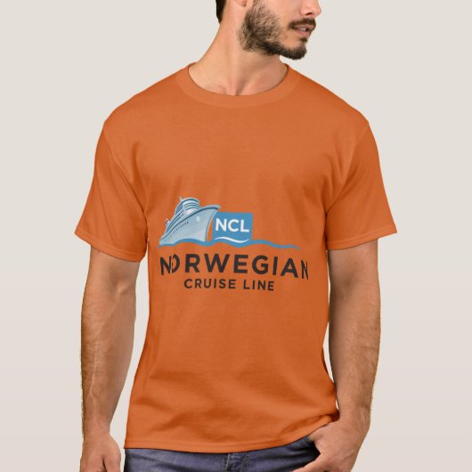 Noorse Cruise Line-scheepsontwerp retro grappige f T-shirt (Voorkant)
