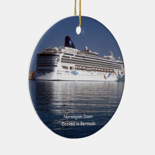 Noorse Dageraad aangemeerd #2 Keramisch Ornament (Rechts)