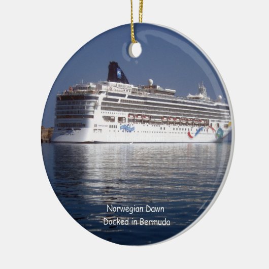 Noorse Dageraad aangemeerd #2 Keramisch Ornament (Links)