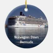 Noorse Dageraad, Noorse Dageraad, Bermuda Keramisch Ornament (Achterkant)