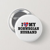 Noorse echtgenoot ronde button 5,7 cm (Voorkant /achterkant)