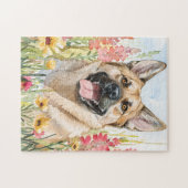 Noorse Elandhond Aquarel Puzzel (Horizontaal)