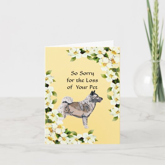 Noorse Elandhond en Dogwood - Sympathie Kaart (Voorkant)