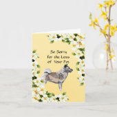 Noorse Elandhond en Dogwood - Sympathie Kaart (Gele Bloem)