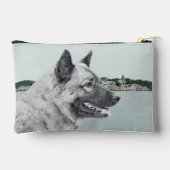 Noorse Elandhond en Village Schilderen Dog Art Etui (Achterkant)