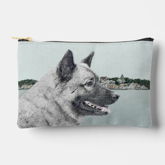 Noorse Elandhond en Village Schilderen Dog Art Etui (Voorkant)