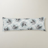 Noorse Elandhond en Village Schilderen Dog Art Lichaamskussen (Achterkant)