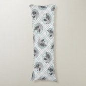 Noorse Elandhond en Village Schilderen Dog Art Lichaamskussen (Voorkant Verticaal)