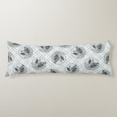 Noorse Elandhond en Village Schilderen Dog Art Lichaamskussen (Voorkant)