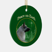 Noorse Elandhond Vrede Keramisch Ornament (Rechts)