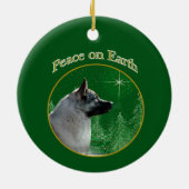 Noorse Elandhond Vrede Keramisch Ornament (Achterkant)