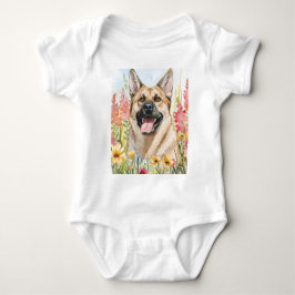 Noorse Elandhond Watercolor Baby Body Romper