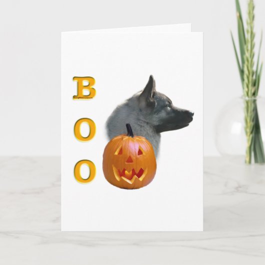 Noorse Elkhound Boo Kaart (Voorkant)