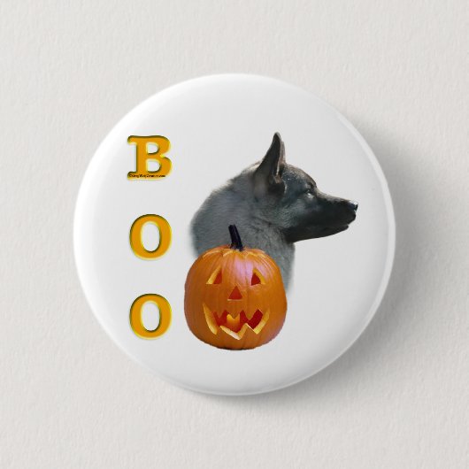 Noorse Elkhound Boo Ronde Button 5,7 Cm (Voorkant)