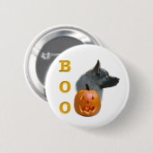 Noorse Elkhound Boo Ronde Button 5,7 Cm (Voorkant /achterkant)