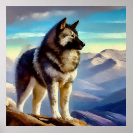 Noorse Elkhound Dog Poster