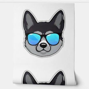 Noorse Elkhound in Koele Zonnebril Classic T-SH Behang
