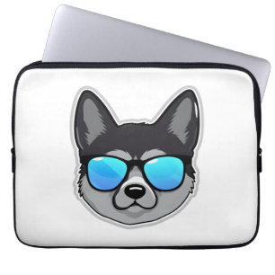 Noorse Elkhound in Koele Zonnebril Classic T-SH Laptop Sleeve