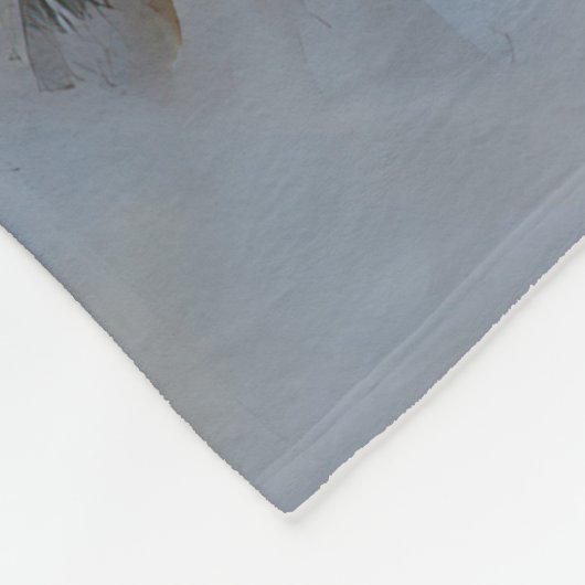 Noorse Elkhound liet het sneeuwkerst Fleece Deken (Hoek)