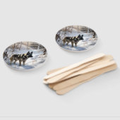 Noorse Elkhound liet het sneeuwkerst Handwaaier (Niet-gemonteerd)