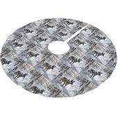 Noorse Elkhound liet het sneeuwkerst Kerstboom Rok (Gekanteld)