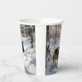 Noorse Elkhound liet het sneeuwkerst Papieren Bekers (Links)