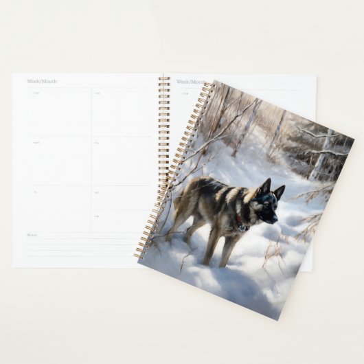 Noorse Elkhound liet het sneeuwkerst Planner (Display)