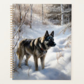 Noorse Elkhound liet het sneeuwkerst Planner (Voorkant)