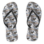 Noorse Elkhound liet het sneeuwkerst Teenslippers (Voetbed)